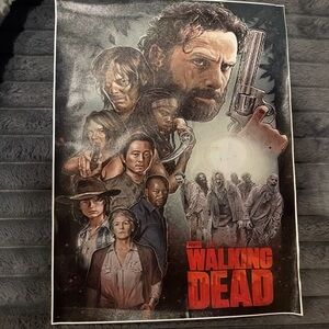 Walking Dead Art Poster - Black and Red
